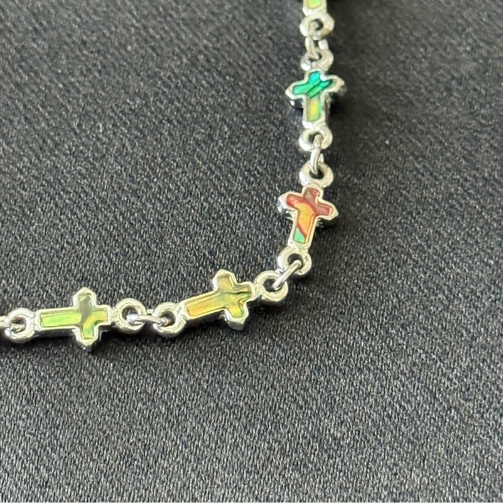 Multi-Color Cross Charm Bracelet - Picture 2 of 6